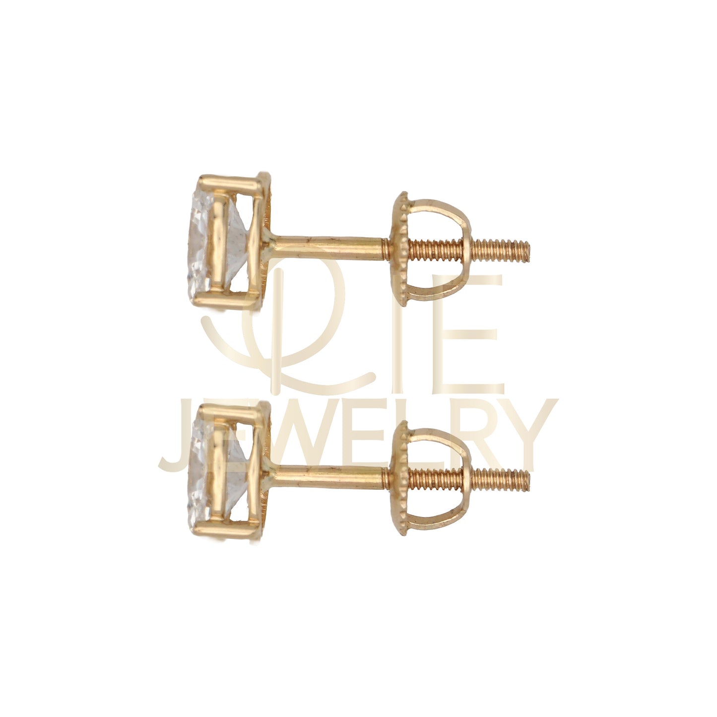 14k Yellow Gold 0.75 CTW Lab Grown Diamond Oval Solitaire Stud Earrings