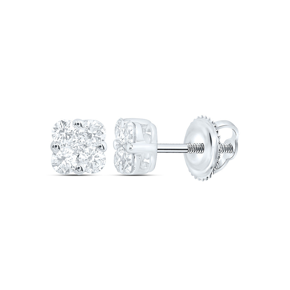 10k White Gold 0.375 CTW Lab Grown Diamond Fashion Stud Earrings