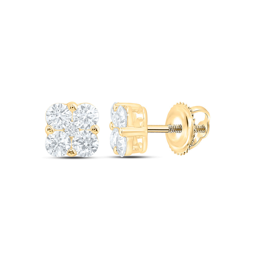 10k Yellow Gold 0.75 CTW Lab Grown Diamond Fashion Stud Earrings