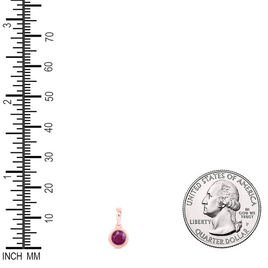 0.66 Ctw Natural Diamond Center Blue Pendant in 10k Rose Gold
