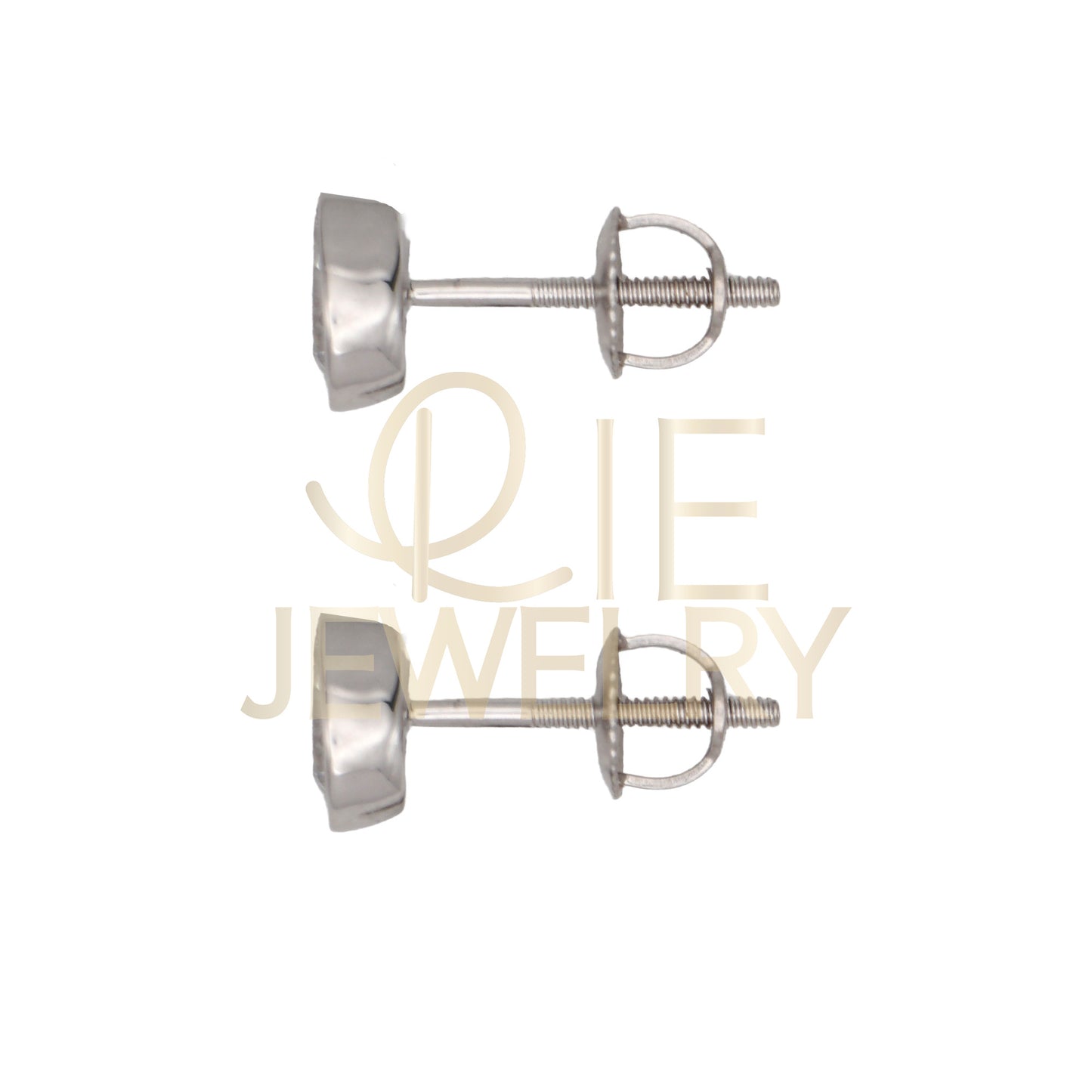 14k White Gold 0.5 CTW Lab Grown Diamond Fashion Bezel Pear Stud Earrings
