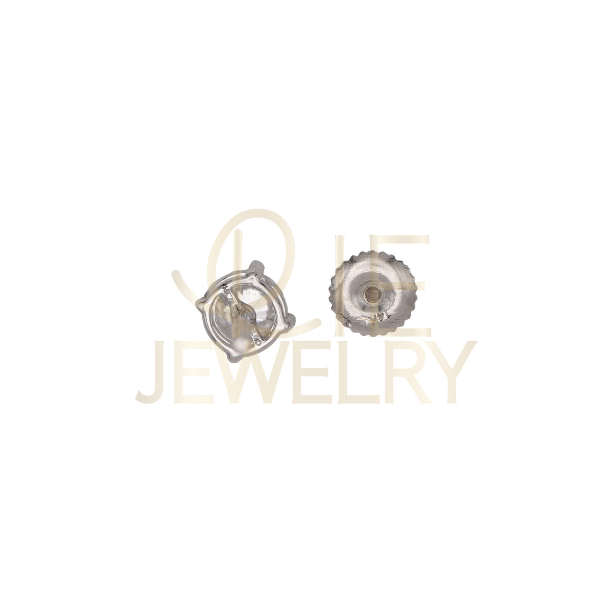 14k White Gold 0.625 CTW Lab Grown Diamond Round Solitaire Stud Earrings