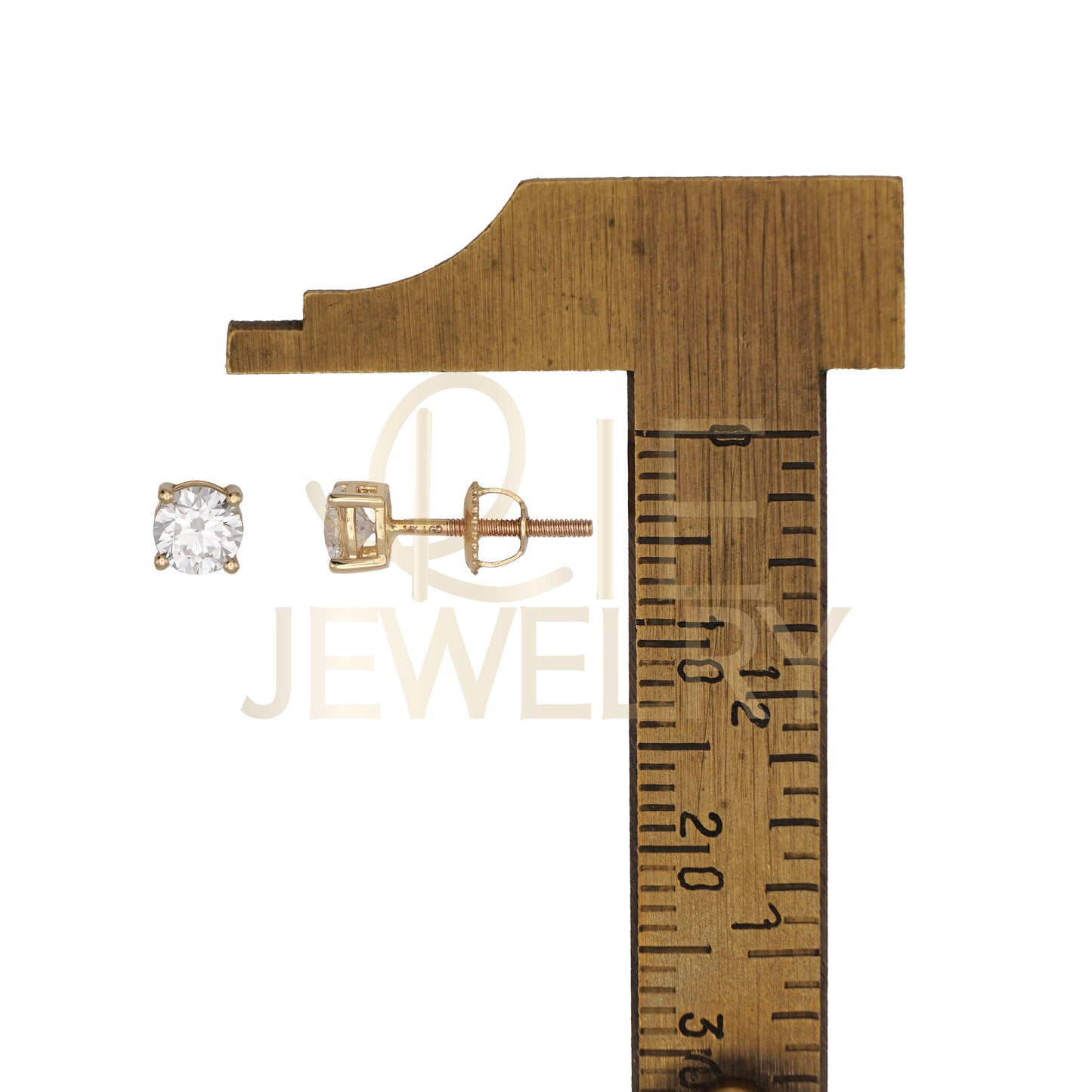 14k Yellow Gold 0.625 CTW Lab Grown Diamond Round Solitaire Stud Earrings