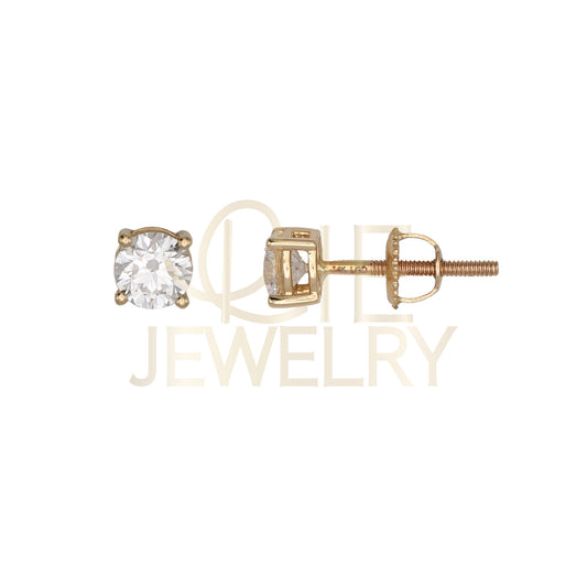 14k Yellow Gold 0.625 CTW Lab Grown Diamond Round Solitaire Stud Earrings