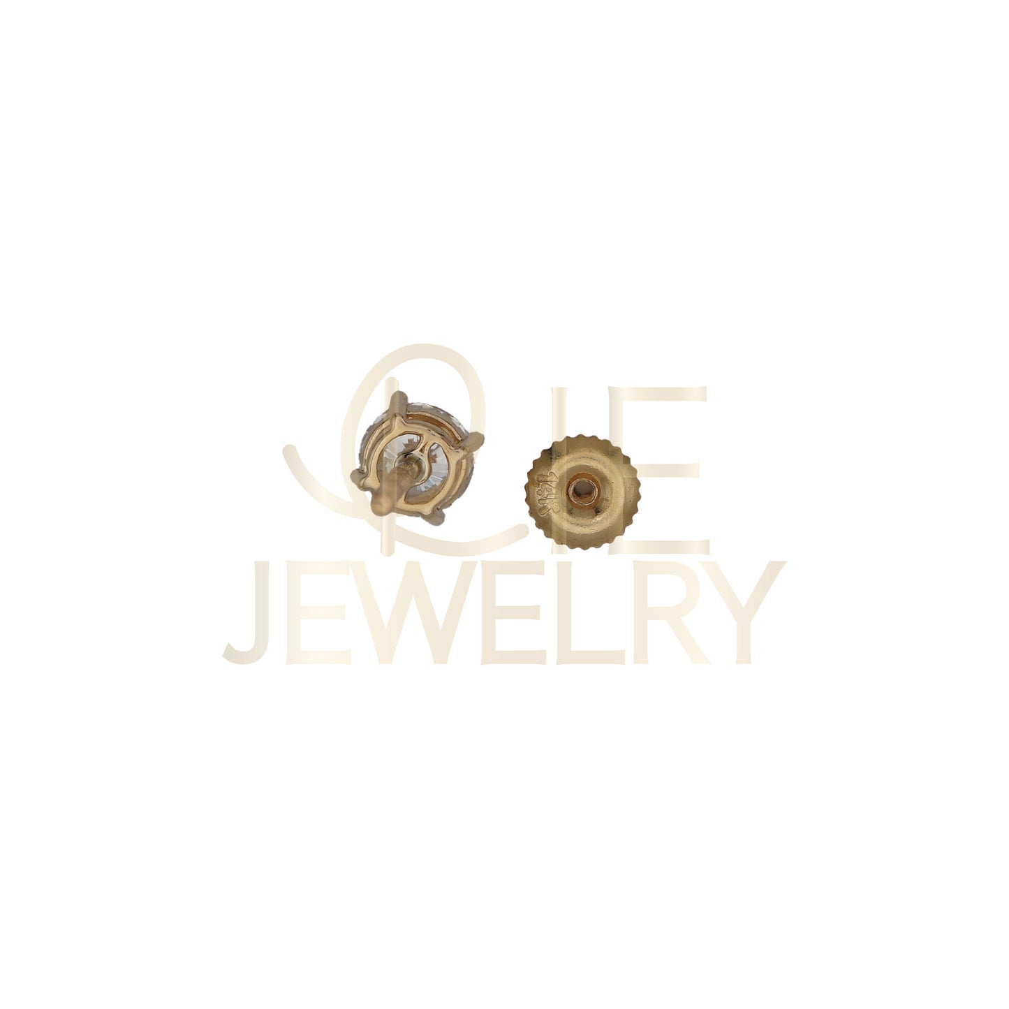 14k Yellow Gold 0.75 CTW Lab Grown Diamond Round Solitaire Stud Earrings