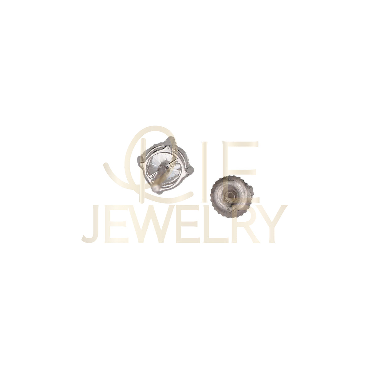 14k White Gold 1 CTW Lab Grown Diamond Round Solitaire Stud Earrings