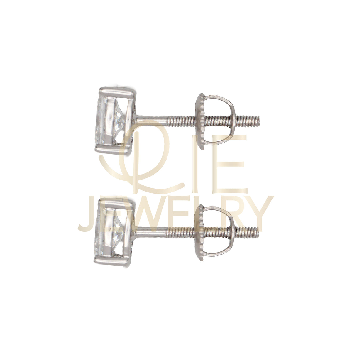 14k White Gold 0.75 CTW Lab Grown Diamond Oval Solitaire Stud Earrings