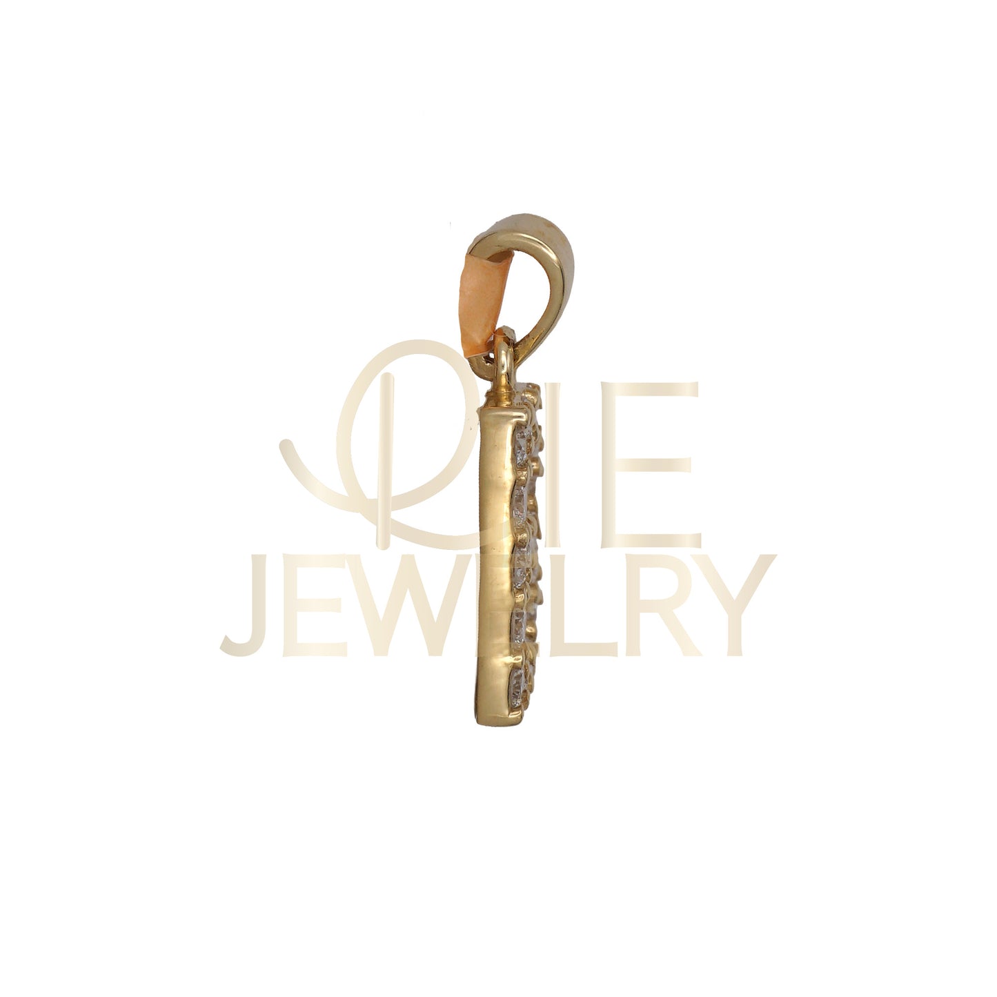 10k Yellow Gold 0.5 CTW Lab Grown Diamond Fashion Initial "B" Pendant