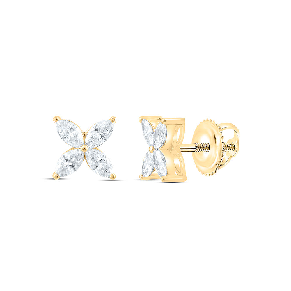 14k Yellow Gold 0.5 CTW Lab Grown Diamond Fashion Stud Earrings
