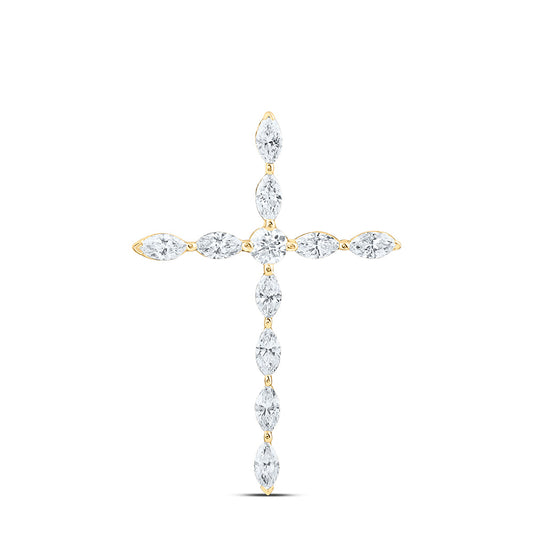 14k Yellow Gold 0.33 CTW Lab Grown Diamond Fashion Cross Pendant