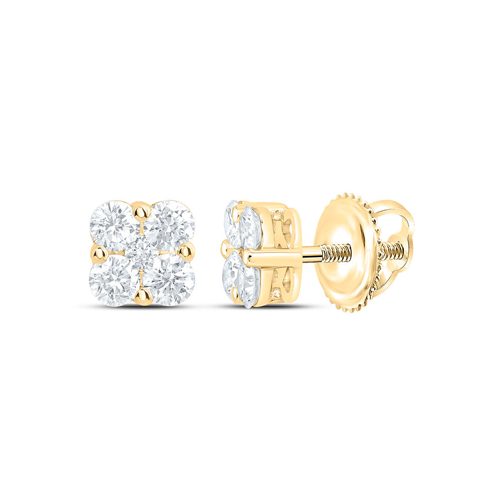 10k Yellow Gold 0.5 CTW Lab Grown Diamond Fashion Stud Earrings