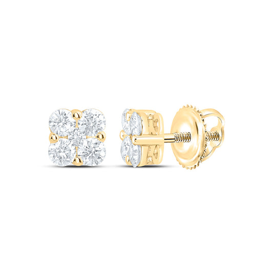 10k Yellow Gold 0.5 CTW Lab Grown Diamond Fashion Stud Earrings