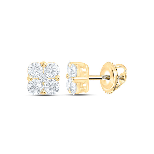 10k Yellow Gold 0.75 CTW Lab Grown Diamond Fashion Stud Earrings