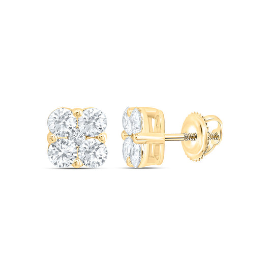 10k Yellow Gold 1 CTW Lab Grown Diamond Fashion Stud Earrings
