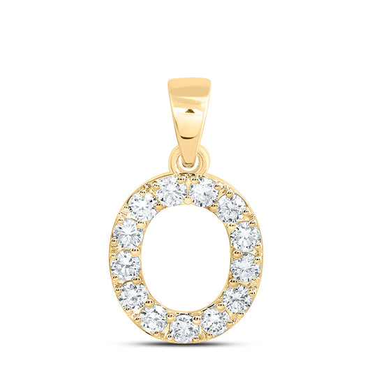10k Yellow Gold 0.375 CTW Lab Grown Diamond Fashion Initial "O" Pendant