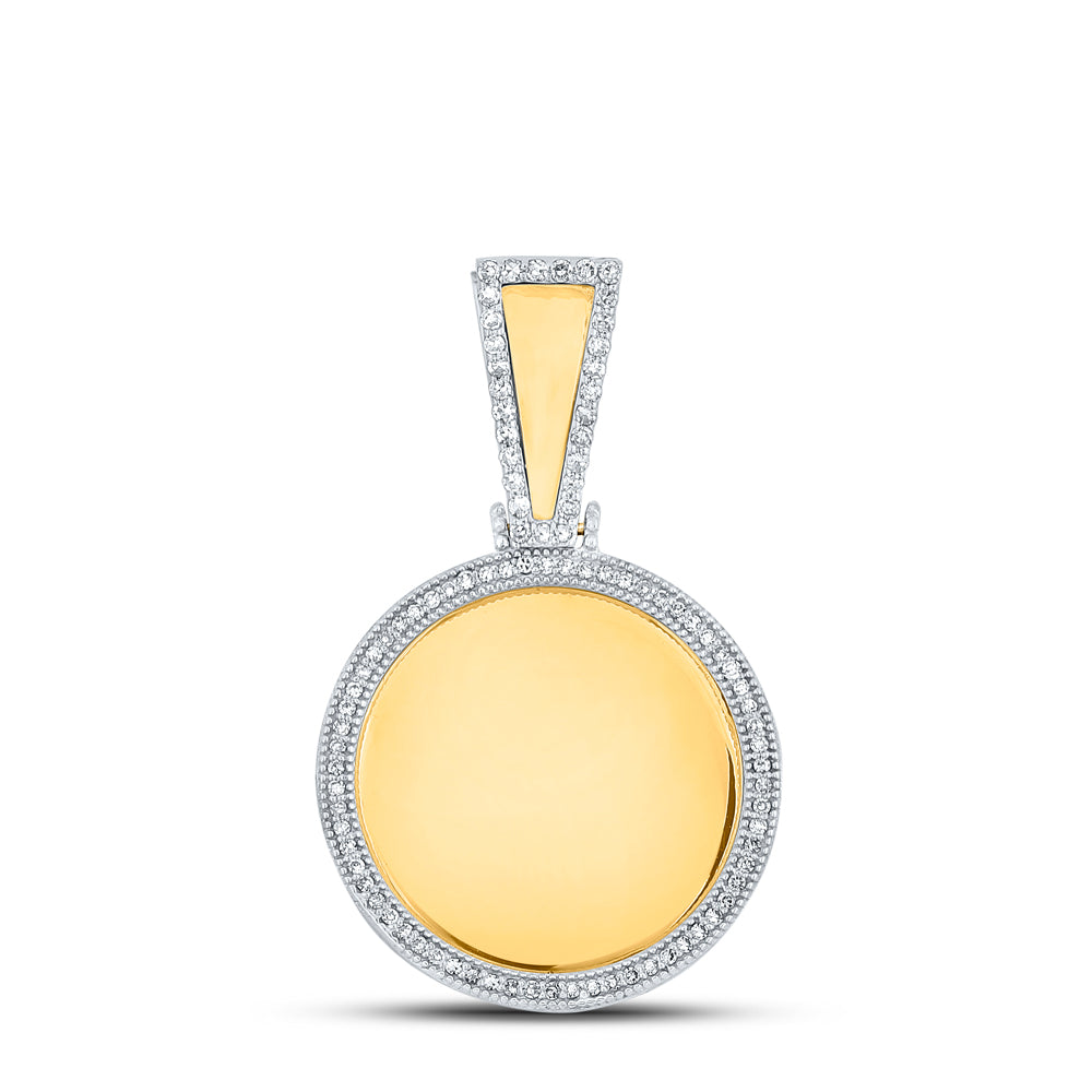 0.4 Ctw Natural Diamond Memory Picture Frame Pendant in 10k Yellow Gold