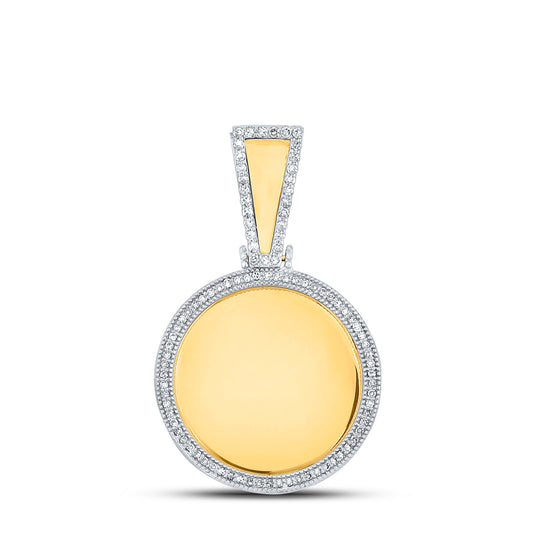 0.4 Ctw Natural Diamond Memory Picture Frame Pendant in 10k Yellow Gold