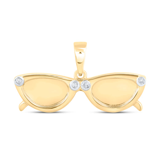 0.02 Ctw Natural Diamond Shades Gift Pendant in 10k Yellow Gold