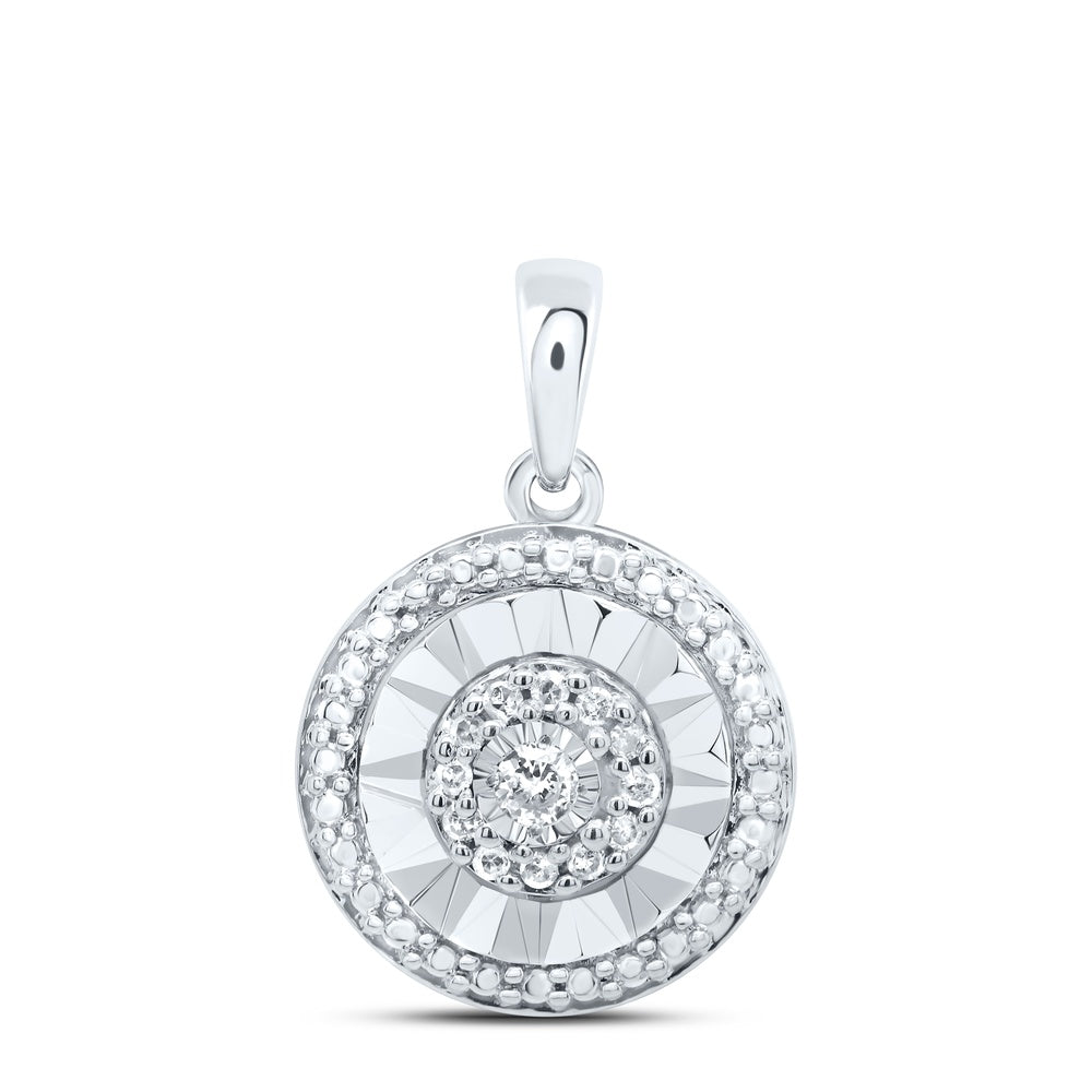 0.08 Ctw Natural Diamond Cute Gift Pendant in Sterling Silver