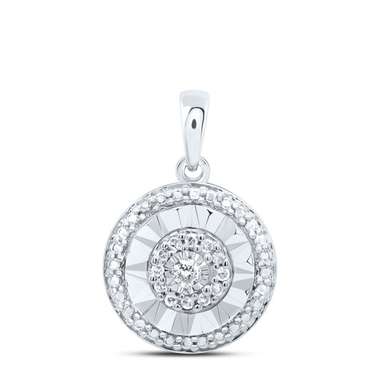 0.08 Ctw Natural Diamond Cute Gift Pendant in Sterling Silver