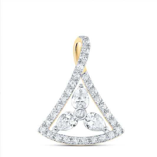 0.43 Ctw Natural Diamond Featuring White   Pendant in 14k Yellow Gold